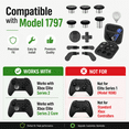 thumbnail image 6 of QXWPBV 17-Piece Controller Parts Kit for Xbox Elite Series 2 and Series 2 Core, Metal Thumbsticks, Paddles, D-Pads, Model 1797, Black Silver, 6 of 8