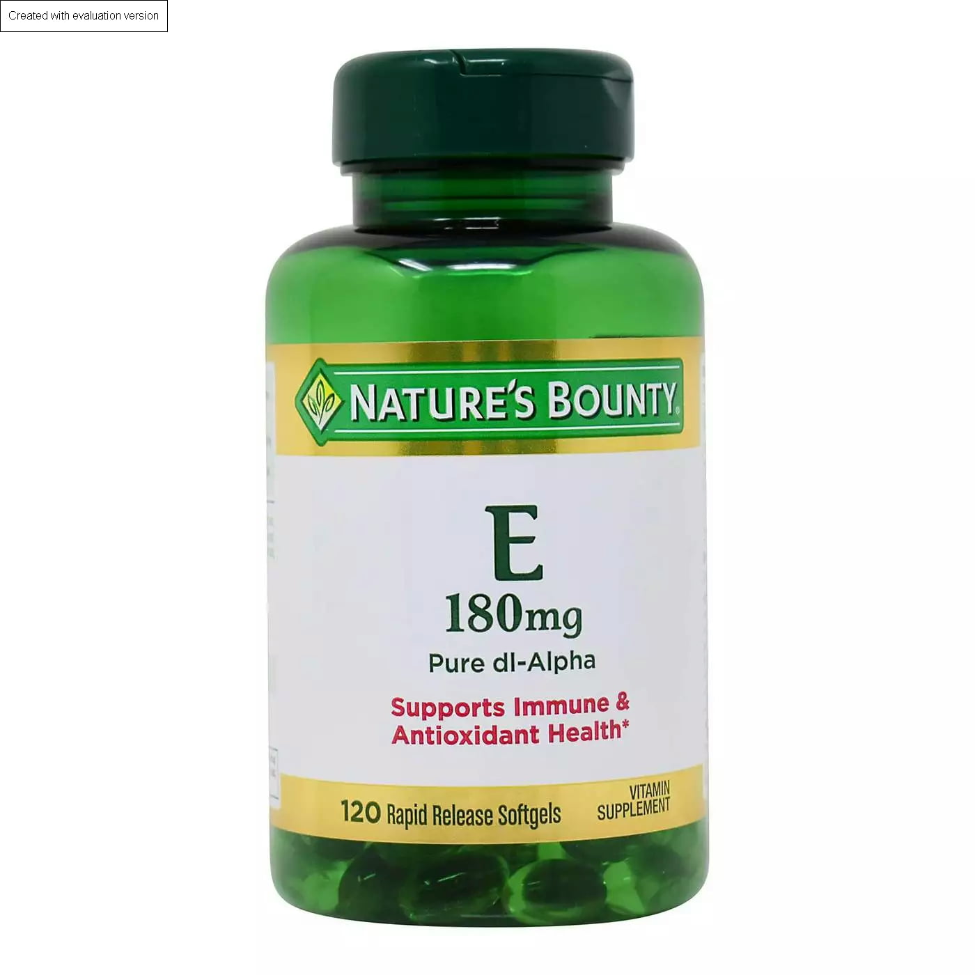 Natures Bounty Vitamin E Pure DlAlpha 120 Rapid Release Softgels