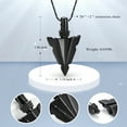 thumbnail image 2 of Arrowhead Cremation Jewelry for Ashes Stainless Steel Urn Pendant Necklace for Men's Memorial Keepsake Ash Jewelry, 2 of 7