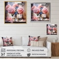 thumbnail image 4 of Designart "Pink Blue Hydrangea love expression" Floral Floater Framed Canvas Print, 4 of 7