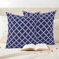thumbnail image 4 of Pack of 2 Outdoor Pillow Covers 18x18 Inch Waterproof Quatrefoil Moroccan Pattern Throw Pillow Covers,Decorative Couch Pillow Shams Protectors Geometric Blue Morocco Patio Pillowcases Cushion Covers, 4 of 8