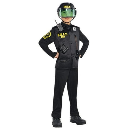 Police Swat Officer Deluxe Costume Boys Child Large