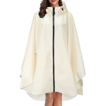 Rain Jackets for Unisex White Fashion Jacket Coat Hooded Raincoat Adults Teens With Pockets