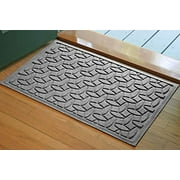 Bungalow Flooring Waterhog Door Mat, 2 x 3 Made in USA, Durable and Decorative Floor Covering, Skid Resistant, Indoor/Outdoor, Water-Trapping, Ellipse Collection, Medium Grey