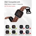 thumbnail image 5 of TOYOUTHS 2 Packs Leopard Engraved Band Compatible with Fitbit Versa 2/Fitbit Versa/Versa Lite Bands Women, Two-Tone Cheetah Soft Silicone Sport Designer Cute Fancy Summer Strap for Versa 2 Smart Watch, 5 of 6