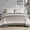 Taupe/Grey, variant on 7-Piece Taupe Grey Striped Print Queen Bedding Set, Modern Casual Microfiber All Season Bed in a Bag with Matching Shams