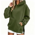 thumbnail image 4 of FchengtaiS Oversized Hoodies Sweatshirts for Womens Casual Loose Fleece Hooded Pullover Tops with Pockets and Side Split, 4 of 7