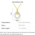thumbnail image 2 of 14K Gold Artisanal Natural Jade Circle Pendant Necklace, Serene Green Chalcedony Amulet Necklace, Ideal for Birthday, Mother's Day, or Anniversary, 2 of 4
