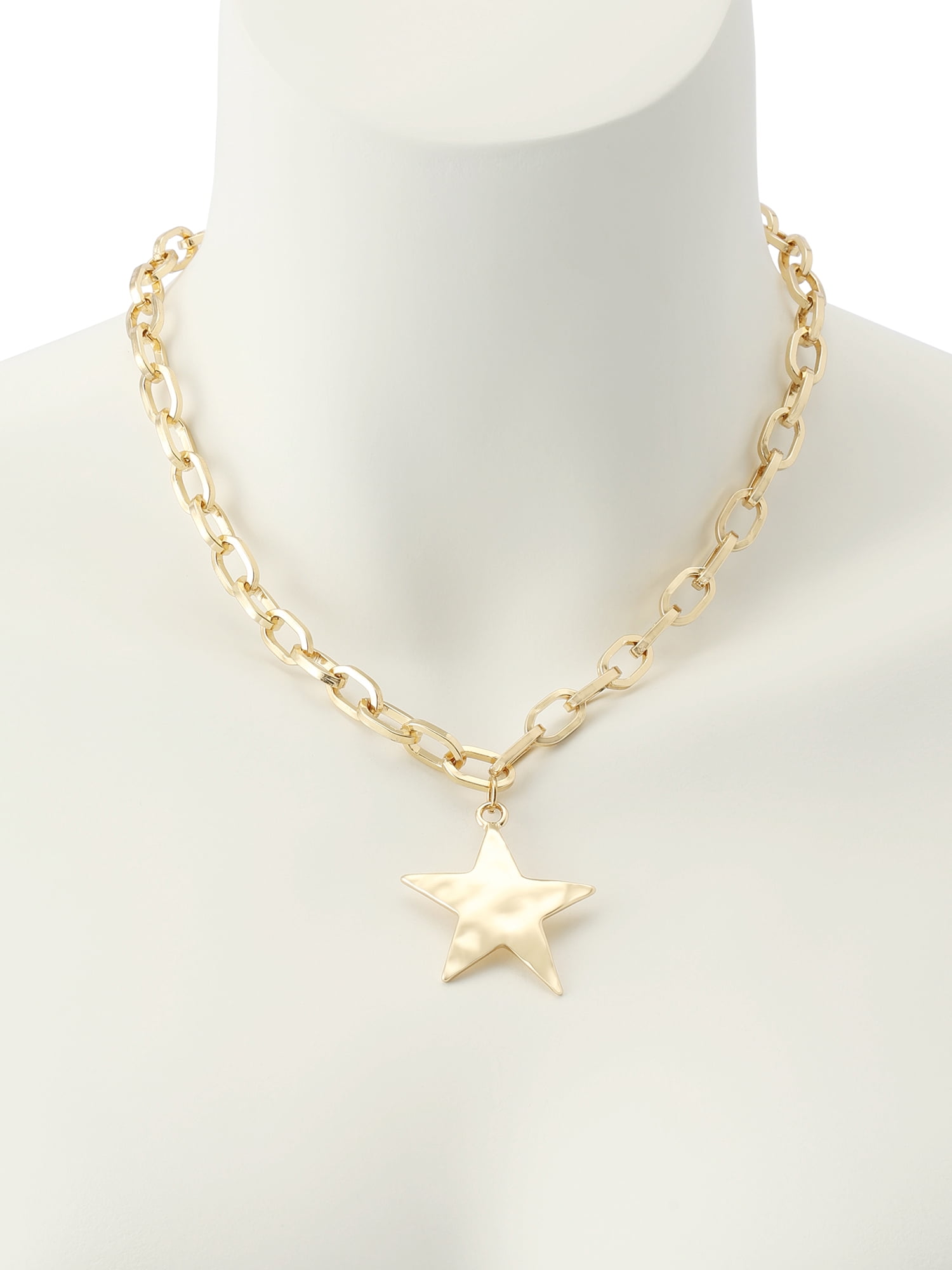 Madden NYC Women's Fashion Gold-Tone Star Pendant Necklace