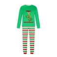 thumbnail image 4 of 2025 Fun Holiday Pjs Sleepwear Loungewear, Green Green Monster Family Matching Christmas Pajamas Sets For Family Women Men Couples Halloween Xmas Long Sleeve Green Monster Print Nightwear For Men L, 4 of 5
