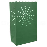 20 Pack - CleverDelights - Green Luminary Bags - Sunburst