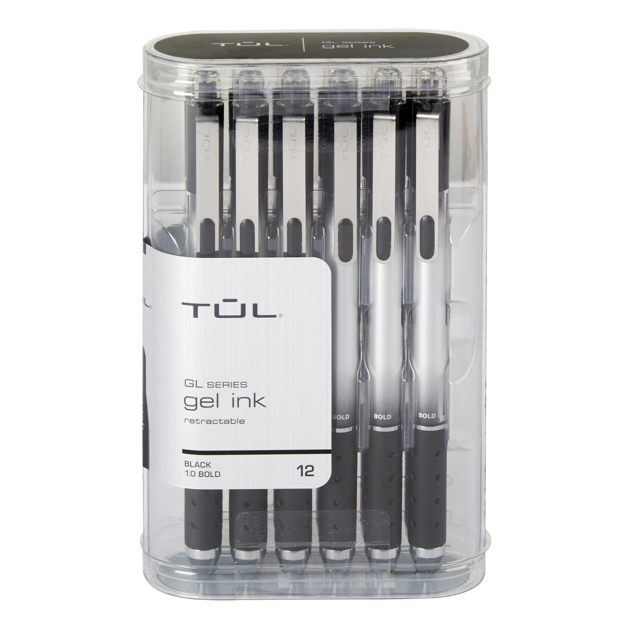 Needle point 1 pack of 4 TUL Gel Medium Retractable Black 