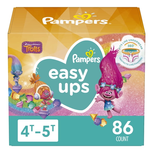 PAMPERS PAÑALES ENTRENADORES PARA NIÑAETAPA 4-5 PAQUETE GIGANTE CONT. 86 PIEZAS