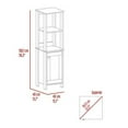 thumbnail image 6 of Knubmt 1 Door Bathroom Cabinet with 2 Inner Shelves and 2 Open Shelves, 59" H Wood Storage Cabinet for Living Room, Light Gray, 6 of 7
