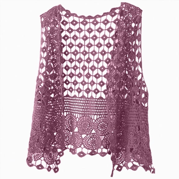 ZIXKCGDSE Lightweight Cardigans for Women Summer Vest Fashion Hollow Knitted Open Front Top Size One Size