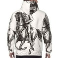 thumbnail image 7 of Picia Cowboy Ride A Horse Pattern Casual Men's Hoodie - Lightweight Hooded Sweatshirt with Kangaroo Pocket, Comfortable Pullover for Everyday, Travel-Medium, 7 of 7