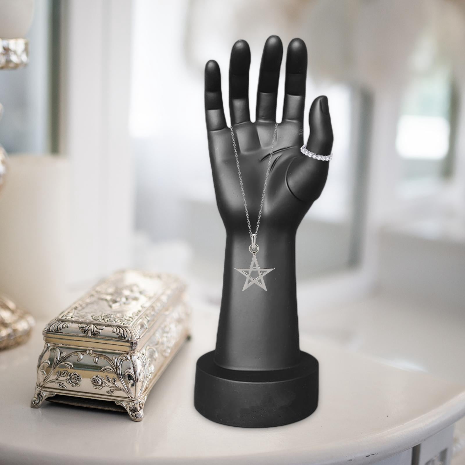 Milageto Male Mannequin Hand Black Jewelry Organizer for Watch Gloves Photograph Prop