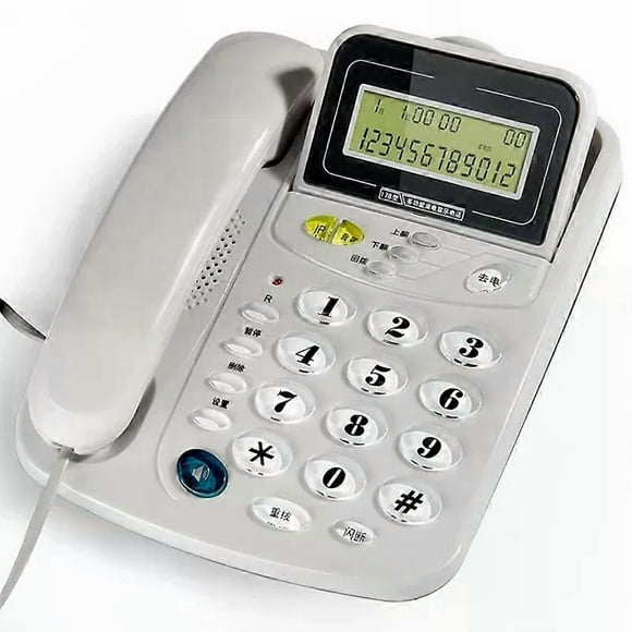 Caller ID Home Landline with Loud Ringtone for Elderly Corded Desk Phone Wall Mountable Fixed Landline Telephone