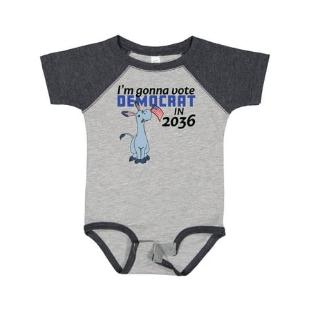 

Inktastic I m Gonna Vote Democrat in 2036 Gift Baby Boy or Baby Girl Bodysuit