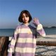 thumbnail image 5 of Mujeres Kawaii Ulzzang College Wind Candy Contraste Rayas Luna Suéter Ropa Zhivalor WMZY-677-2, 5 of 6