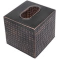 thumbnail image 5 of MyGift Antique Hammered Brushed Bronze Tone Metal Tissue Box Holder, 5 of 7