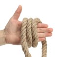 thumbnail image 4 of Unique Bargains 3/4 Inch 19.7 Feet Jute Rope Natural Manila Rope 4 Strand Twisted Thick Heavy Twine Rope, 4 of 5