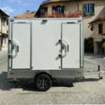 thumbnail image 2 of Goeasy Vehicle Dual Restroom Trailer Portable Luxury Mobile Toilet Trailer Outdoor Bathroom Truck for Events, Weddings, Construction, and Campsites, 2 of 6