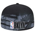 thumbnail image 4 of Men's New Era Black Brooklyn Nets Tip-Off 59FIFTY Fitted Hat, 4 of 5