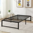 thumbnail image 4 of VECELO 14.2 Inch Twin Metal Platform Bed Frame, Heavy Duty Metal Bed with Under-bed Storage, No Box Spring Needed, Black, 4 of 7