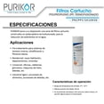 thumbnail image 2 of Filtro Cartucho de Polipropileno Termofusionado Purikor PKCPP2.5X10X50, 2 of 3