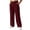 Wine, variant on Oksale Corduroy Dress Pants for Women with Pockets Plus Size Pleated Front Business Casual Pants Loose Straight Leg Pants Officewear Wine M