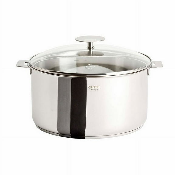 Cristel Casteline Removable Handle - 7.5 Qt Stew Pan w/Lid