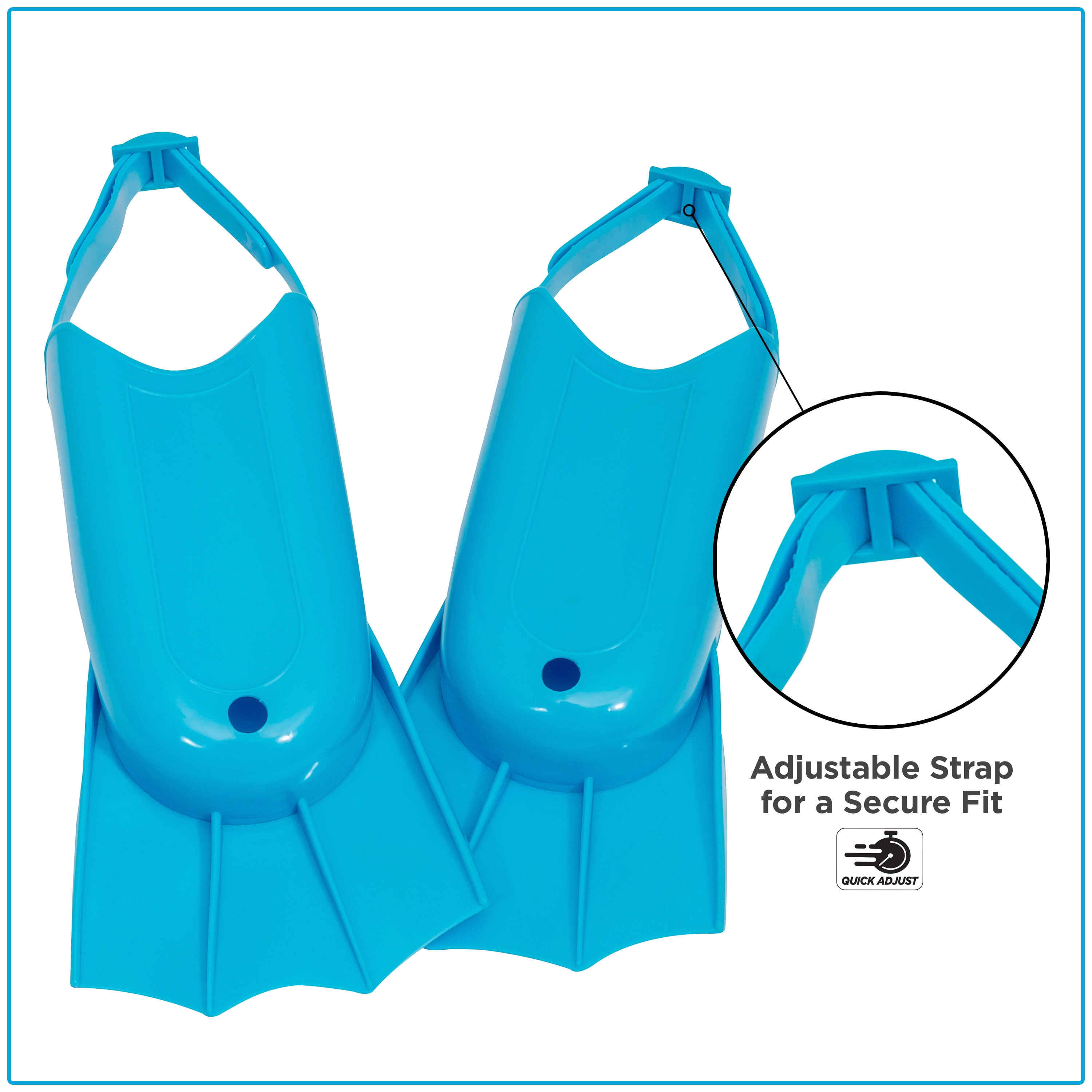 Dolfino 5-Piece Kids Snorkle Set, Blue Octopus Storage Bag Included, Hypoallergenic and Latex-Free, Blue, Unisex