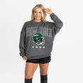 thumbnail image 4 of Women's Gameday Couture Charcoal New York Jets Oversized Rising Stars Premium Fleece Drop Shoulder Sweatshirt, 4 of 5