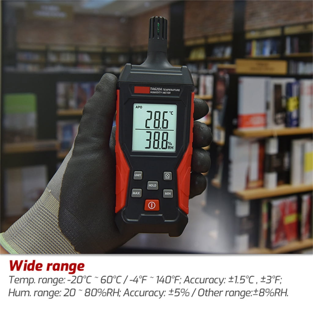 Zeiwohndc Digital Hygrometer Thermometers Wet Bulb with Backlit Data Hold