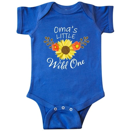 

Inktastic Oma s Little Wild One with Beautiful Sunflower Gift Baby Boy or Baby Girl Bodysuit