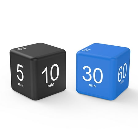 

WAVLINK portable timer mini timers Timers Gravity Sensor Flip Timer Kitchen Timer Workout Timer and Countdown Settings alert ringtone LED indication long battery duration 2pcs(Blue Black)