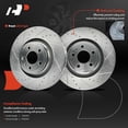 thumbnail image 4 of A-Premium 13.86 in (352 mm) Front Drilled and Slotted Disc Brake Rotors + Ceramic Pads Kit Compatible with Select Ford Models - Mustang 2015 2016 2017 2018 2019 2020, 2.3L 5.0L, 6-PC Set, 4 of 9