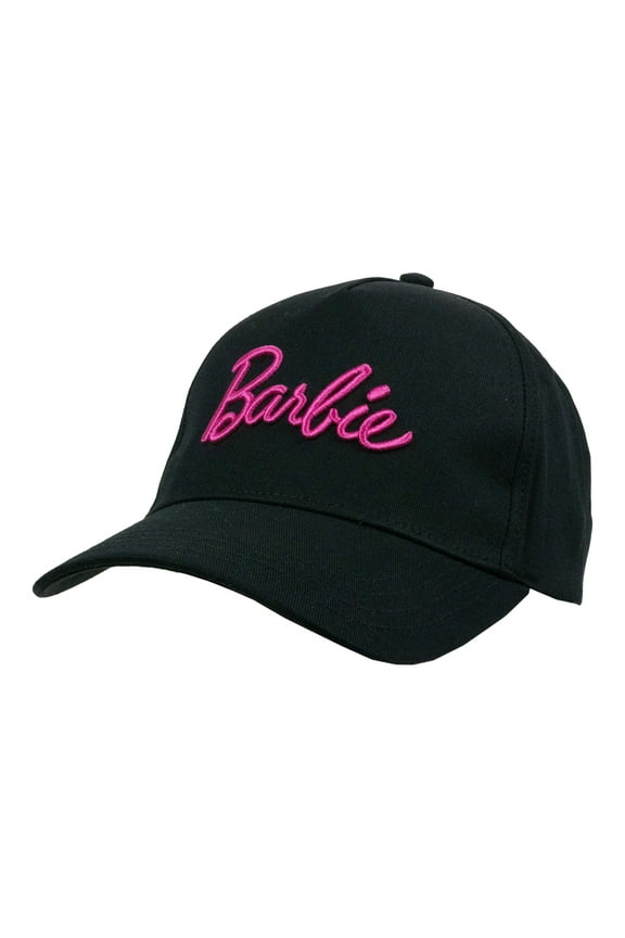 Barbie Girls Baseball Hat, Black & Pink, One Size Fits Most