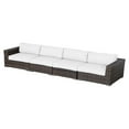 thumbnail image 1 of Living Source International Wicker Patio Sofa with Cushions in Brown/Canvas, 1 of 2