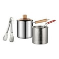 thumbnail image 4 of Deep Fryers Frying Pot Multipurpose Cooking Tools with Handle Kitchen Frying Pan Pot with Basket Clip, 4 of 9
