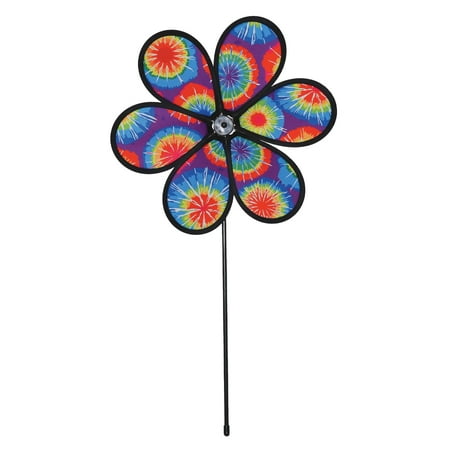 In the Breeze 2887 – 6-Petal Tie Dye Flower Wind Spinner 12-Inch – Colorful Flower Spinner Decoration for the Yard and Garden In the Breeze 2887 – 6-Petal Tie Dye Flower Wind Spinner 12-Inch – Colorful Flower Spinner Decoration for the Yard and Garden