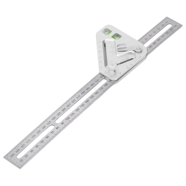 Regla triangular flexible de acero inoxidable cuadrada combinada con regla de carpintería de carpintería de nivel de burbuja ANGGREK Otros
