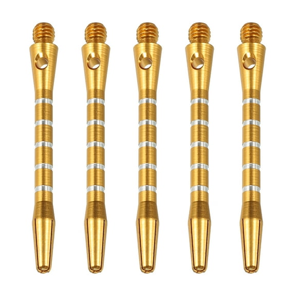 Uxcell 48mm Aluminum Dart Shafts, 15 Pack Medium 2BA Thread Dart Stems, Gold Tone