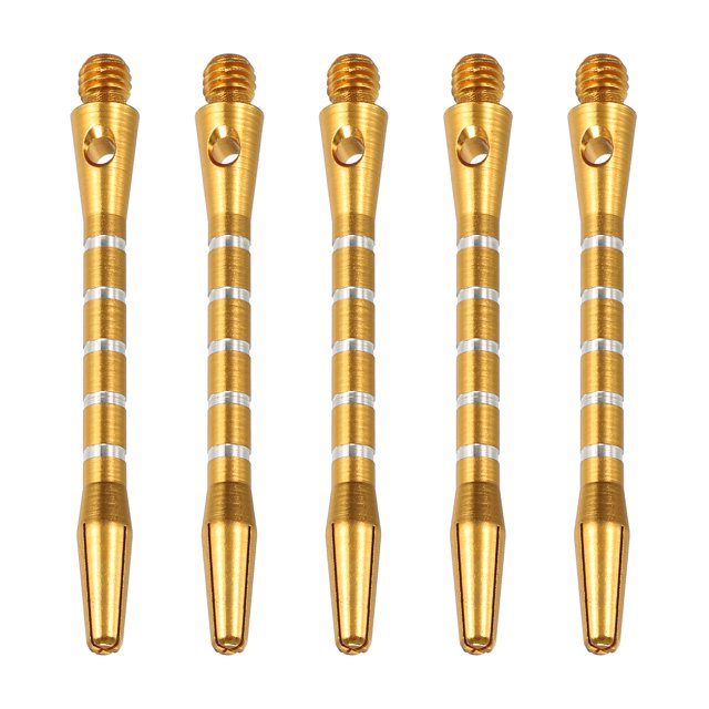 Unique Bargains 48mm Aluminum Dart Shafts, 15 Pack Medium 2BA Thread Dart Stems, Gold Tone