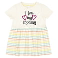thumbnail image 3 of Inktastic I Love My Mommy Hearts Girls Baby Dress, 3 of 5