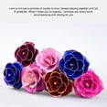 thumbnail image 3 of Ounissouiy Rosas chapadas en oro Forever Blooming para un regalo atemporal Exquisita artesanía y exquisita Decoración champán, 3 of 6
