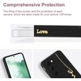 thumbnail image 3 of for Samsung Galaxy S23 Case, Back Cute Plating Love Letter Graphic with Anti-Fall Lens Cameras Cover Protection Soft TPU Shockproof Anti-Fingerprint Phone Cases for Women Girls Men-Black, 3 of 12