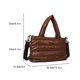 thumbnail image 2 of Bolso Hobo de plumón para mujer bolso de hombro acolchado versátil bolso bandolera bolso de viaje de invierno, 2 of 9
