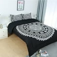 thumbnail image 3 of REGALWOVEN 3Pieces Bohemian Bed in a Bag Comforter Set All-Season Quilt Set with 2 Pillowcases, Black Full, 3 of 7